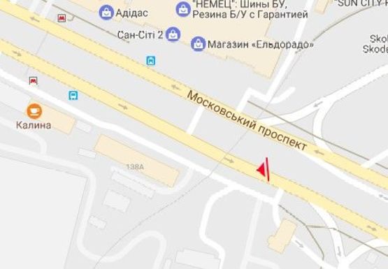 Схема рекламной плоскости по адресу Московский пр., 138в