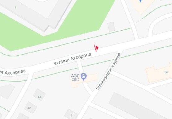 Схема рекламної площини за адресою Ахсарова ул., 7