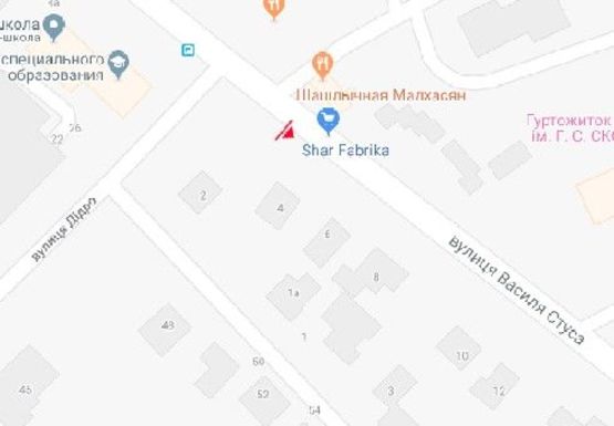 Схема рекламной плоскости по адресу Василя Стуса ул. - Дидро ул., 4