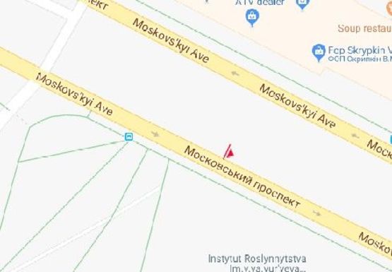 Схема рекламної площини за адресою Московский пр., 142