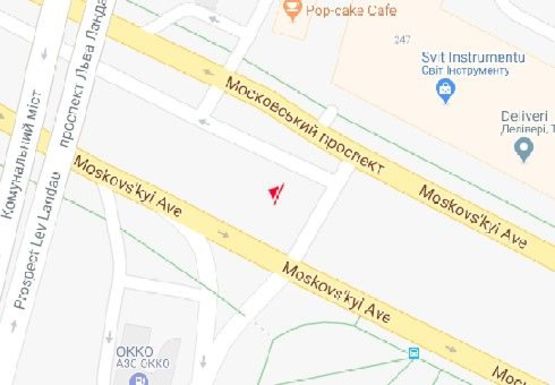 Схема рекламної площини за адресою Московский пр., 247