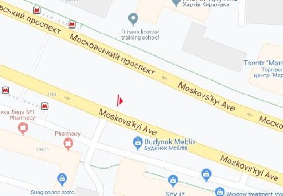 Схема рекламної площини за адресою Московский пр., 190/1