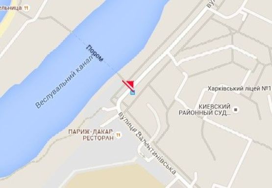 Схема рекламной плоскости по адресу Барабашова ул. - Валентиновская ул.