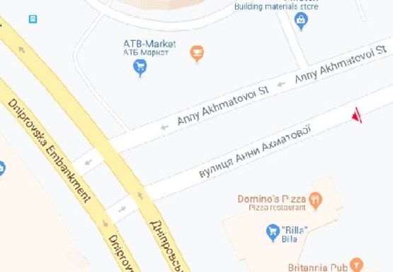 Схема рекламної площини за адресою Ахматовой ул. , 47