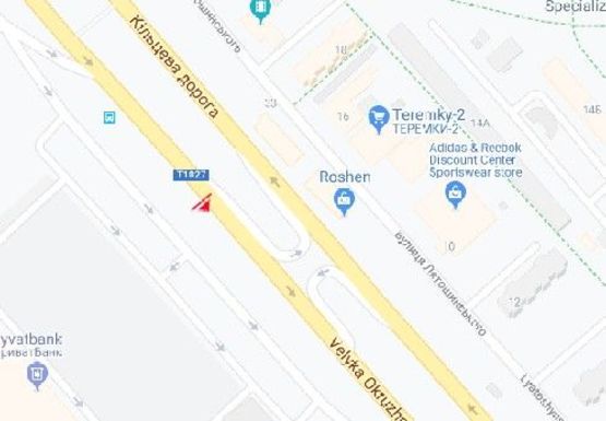 Схема рекламной плоскости по адресу Кольцевая дорога