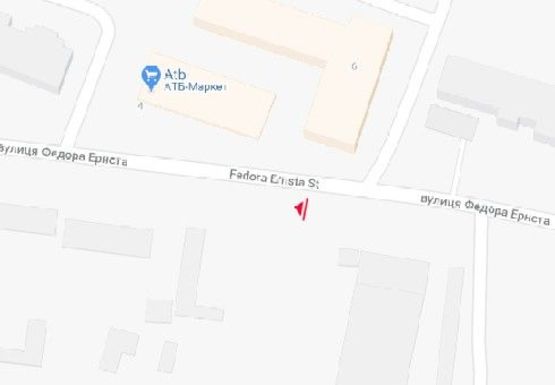 Схема рекламной плоскости по адресу Эрнста ул., 2