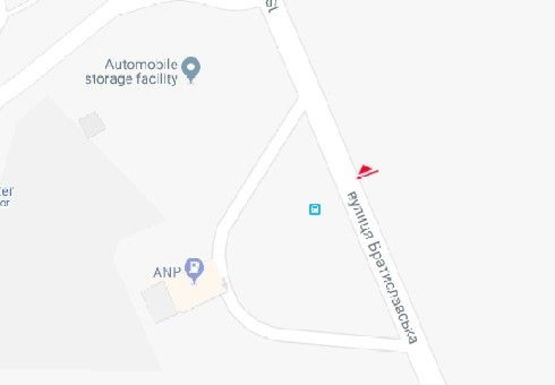 Схема рекламної площини за адресою Братиславская ул.