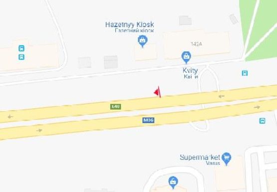 Схема рекламної площини за адресою Победы пр., 142а