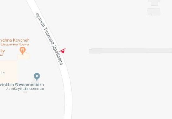 Схема рекламної площини за адресою Драйзера ул., 2г