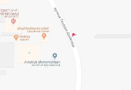 Схема рекламной плоскости по адресу Драйзера ул., 2г