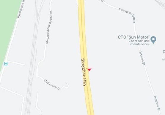 Схема рекламної площини за адресою Столичное шоссе