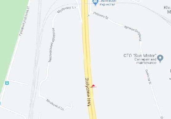 Схема рекламной плоскости по адресу Столичное шоссе