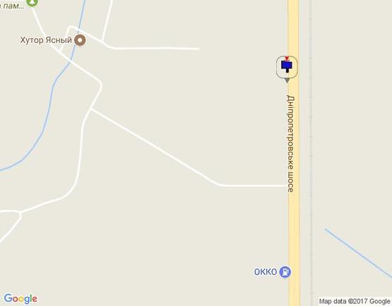 Схема рекламной плоскости по адресу Дніпровське шосе, територія під котеджну забудову, траса Н-01 "Київ-Знам'янка", км 22+000 право