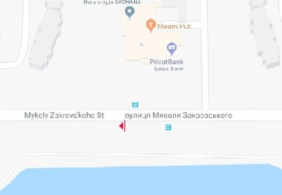 Схема рекламной плоскости по адресу Закревского Николая ул., 9 (напротив)