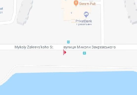 Схема рекламної площини за адресою Закревского Николая ул., 9 (напротив)