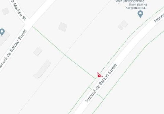 Схема рекламної площини за адресою Бальзака ул. (Каштановая ул.)