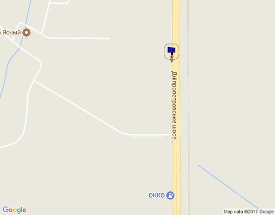 Схема рекламної площини за адресою Дніпровське шосе, територія під котеджну забудову, траса Н-01 "Київ-Знам'янка", км 22+000 право