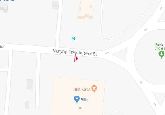 Схема рекламної площини за адресою Цветаевой ул., 10/87 (напротив)