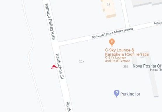 Схема рекламной плоскости по адресу Радужная ул., 25а