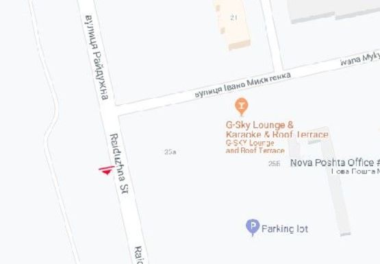 Схема рекламной плоскости по адресу Радужная ул., 25а