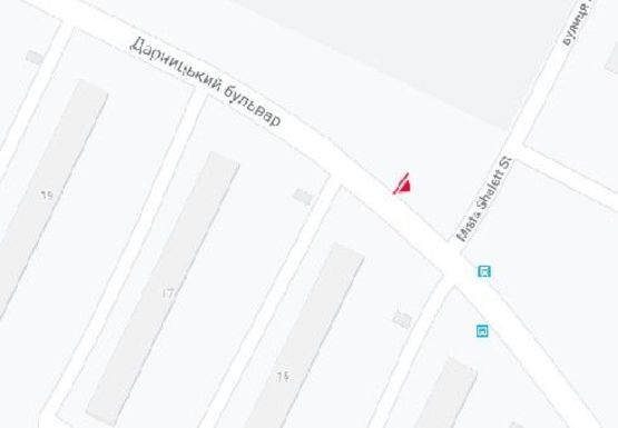 Схема рекламной плоскости по адресу Дарницкий б-р., 15