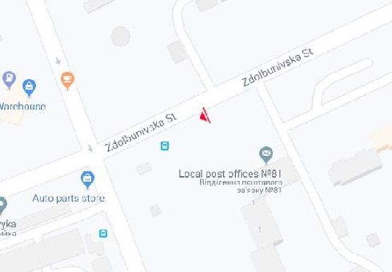 Схема рекламної площини за адресою Здолбуновская ул., 1