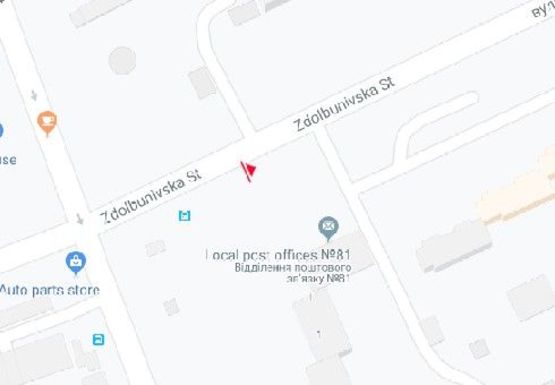 Схема рекламной плоскости по адресу Здолбуновская ул., 1