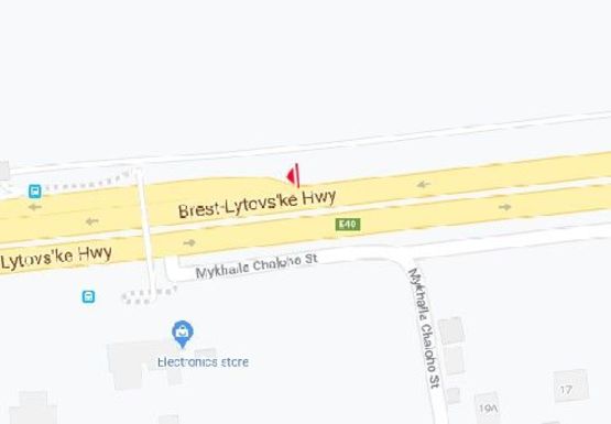 Схема рекламної площини за адресою Брест-Литовское шоссе