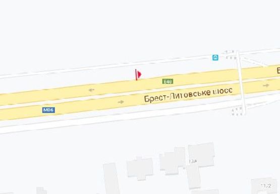 Схема рекламної площини за адресою Брест-Литовское шоссе