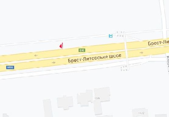 Схема рекламной плоскости по адресу Брест-Литовское шоссе