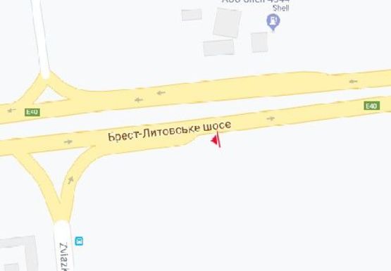 Схема рекламної площини за адресою Брест-Литовское шоссе