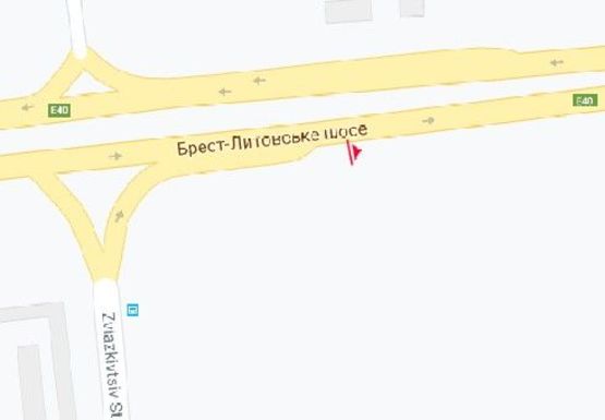 Схема рекламной плоскости по адресу Брест-Литовское шоссе