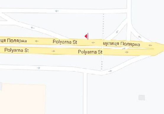 Схема рекламной плоскости по адресу Полярная ул., 20