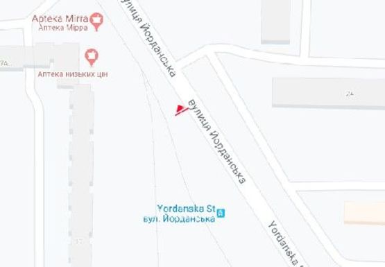 Схема рекламной плоскости по адресу Иорданская ул., 17 (Гавро ул.)