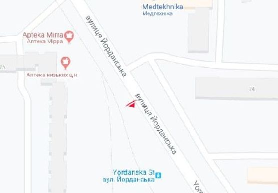 Схема рекламної площини за адресою Иорданская ул., 17 (Гавро ул.)