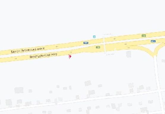 Схема рекламної площини за адресою Брест-Литовское шоссе