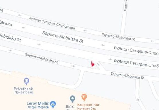 Схема рекламной плоскости по адресу Саперно-Слободская ул., 26 (на разделителе)