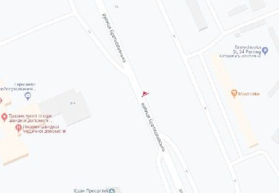 Схема рекламної площини за адресою Братиславская ул., 34