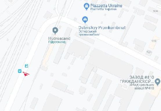 Схема рекламной плоскости по адресу Воздухофлотский пр. (напротив)