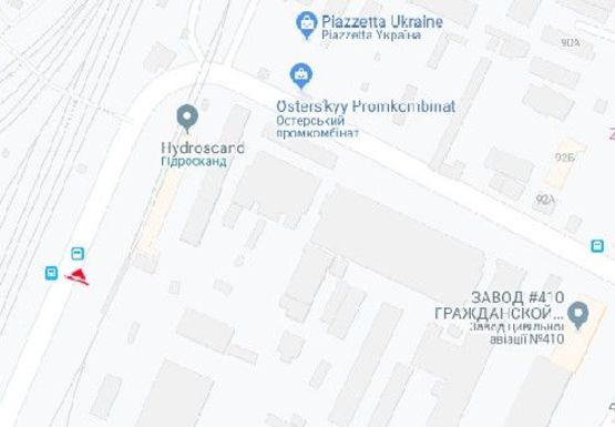 Схема рекламної площини за адресою Воздухофлотский пр. (напротив)