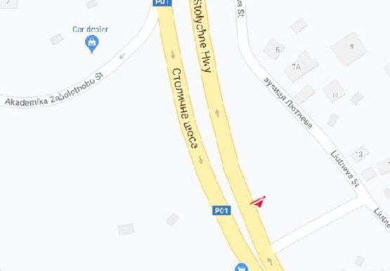 Схема рекламної площини за адресою Столичное шоссе