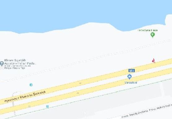 Схема рекламної площини за адресою Бажана пр., 26 (напротив)