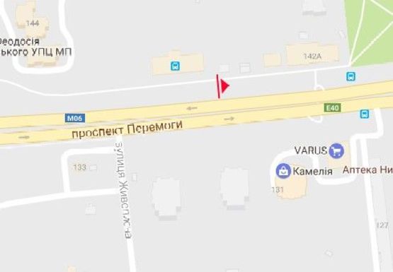 Схема рекламной плоскости по адресу Победы пр., 142