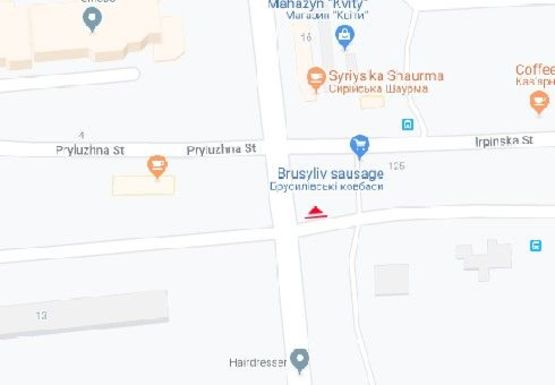 Схема рекламної площини за адресою Чернобыльская ул., 13