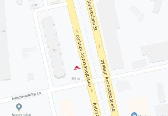 Схема рекламної площини за адресою Автозаводская ул., 93