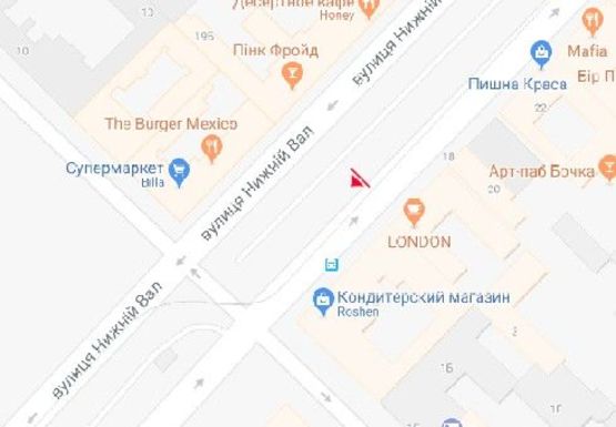 Схема рекламної площини за адресою Верхний Вал ул., 18