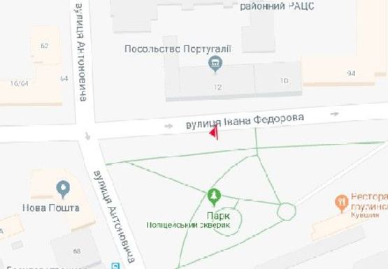 Схема рекламной плоскости по адресу Ивана Федорова ул., 12