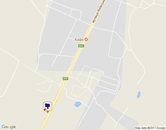 Схема рекламной плоскости по адресу Чернігівська траса, М-01, км 52+850 ліво, с. Семиполки
