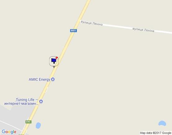 Схема рекламной плоскости по адресу Чернігівська траса, М-01, км 59+300 ліво,  с. Семиполки, АЗС "АМІК", поворот на с. Калита