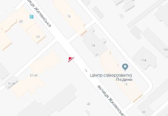 Схема рекламной плоскости по адресу Жилянская ул., 74